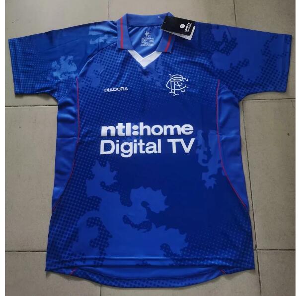 2002-03 Rangers Retro Blue Home Kit Soccer Jersey